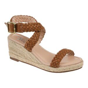 Journee Collection Womens Round Toe Wedge Buckle Espadrille Shoes